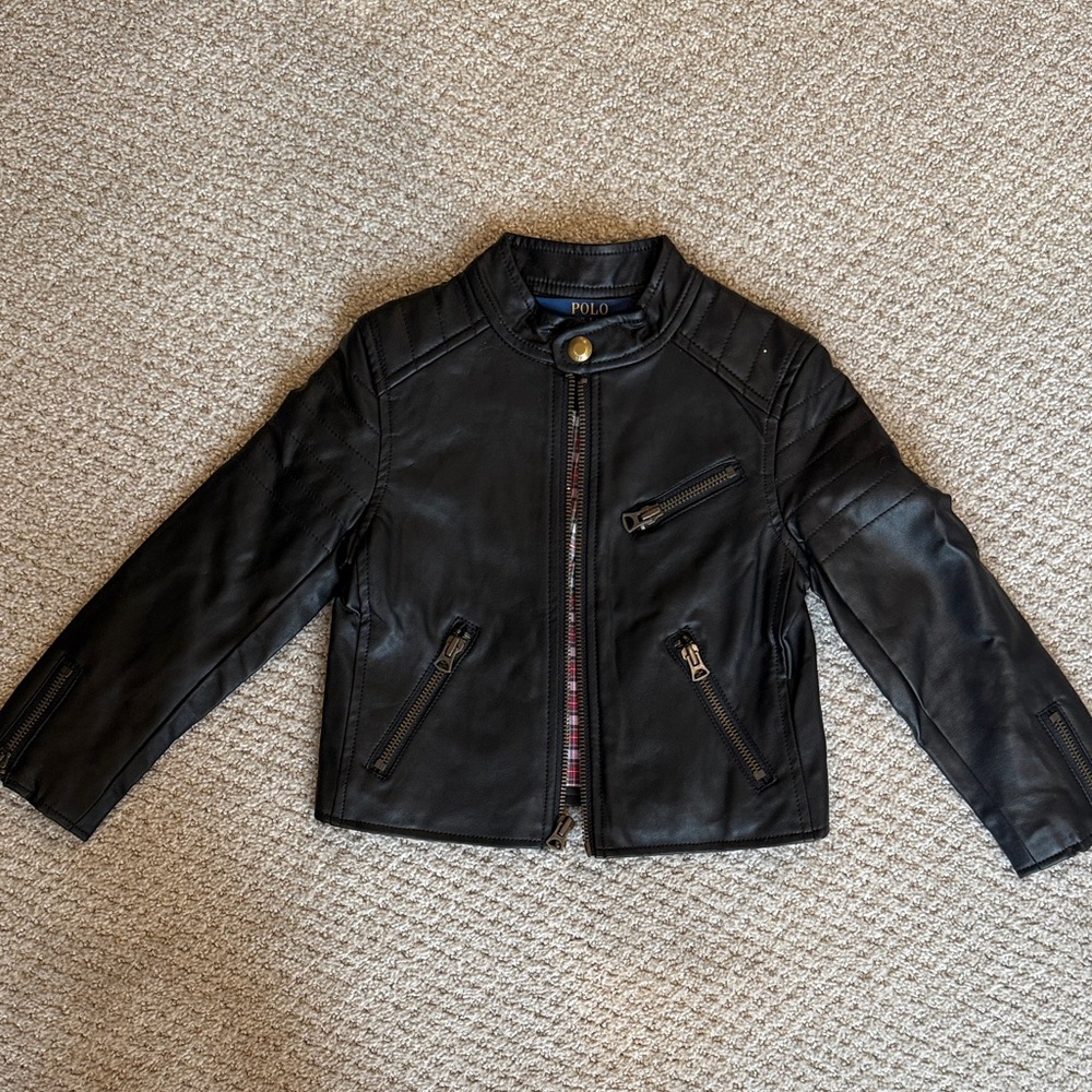 Polo by Ralph Lauren Kids Black Moto Jacket